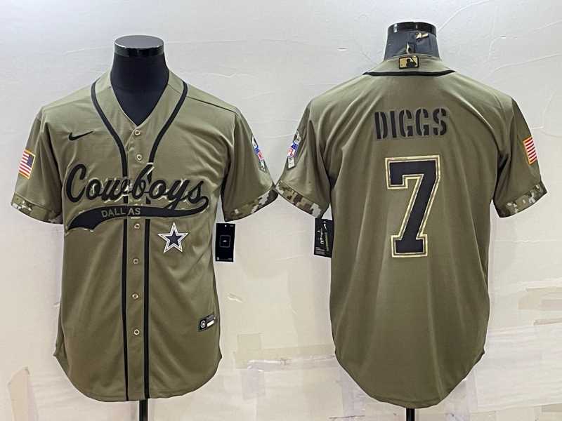 Men's Dallas Cowboys #7 Trevon Diggs 2022 Olive Salute to Service Cool Base Stitched Baseball Jersey,We sell and wholesale Men's Dallas Cowboys #7 Trevon Diggs 2022 Olive Salute to Service Cool Base Stitched Baseball Jersey on line form chian!